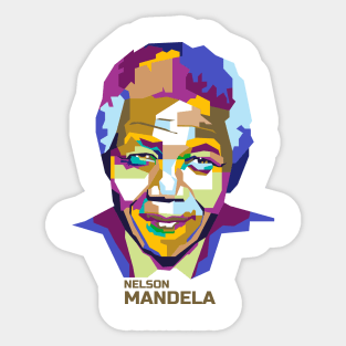 Nelson Mandela in WPAP Sticker